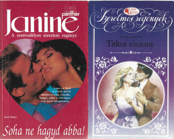 2 db k�nyv, Helen Conrad: Titkos viszony, Jean Innes: Soha ne hagyd abba!