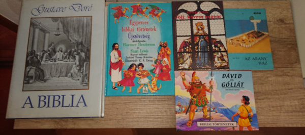 Jan Rouw, Gy�rgy Attila, Shari Lewis - 5 kiadv�ny a Biblia vil�g�r�l kisebbeknek: Az arany h�z, J�jj, k�vesss engem, D�vid �s G�li�t, Egyperces bibliai t�rt�netek - �jsz�vets�g, Biblia