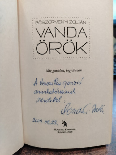 B�sz�rm�nyi Zolt�n - Vanda �r�k