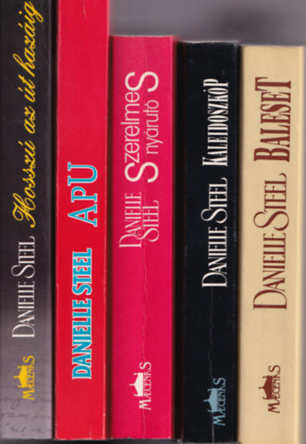 Danielle Steel - 5 db Danielle Steel: Hosszú az út hazáig, Apu, Szerelmes nyárutó, Kaleidoszkóp, Baleset.