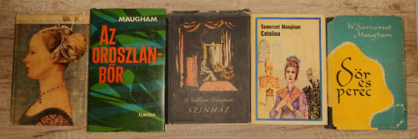 William Somerset Maugham - 5 kiv�l� k�nyv W. S. Maughamt�l: Akkor �s most, Az oroszl�nb�r, Catalina, S�r �s perec, Sz�nh�z