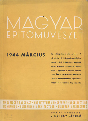 vitz Irsy Lszl szerk. - Magyar ptmvszet 1944. mrcius