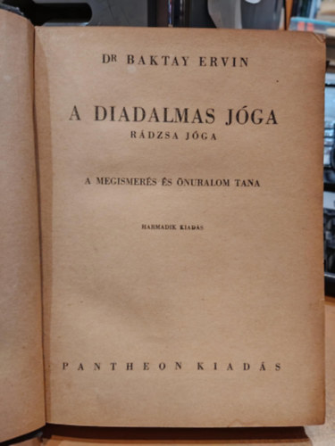 Dr. Baktay Ervin - A diadalmas jga