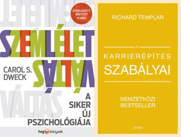 Carol S. Dweck, Richard Templar - 2 db könyv a siker eléréséhez: Szemléletváltás - A siker új pszichológiája - átdolgozott, bővített kiadás + A karrierépítés szabályai