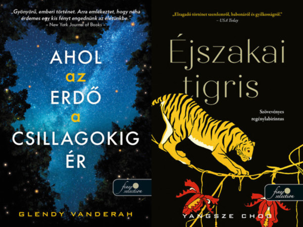 Yangsze Choo Glendy Vanderah - 2 db Arany pttys knyv: Ahol az erd a csillagokig r + jszakai tigris