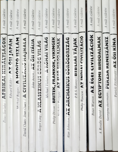 16 db. A múlt születése (Az ősi Kína + Perzsa reneszánsz + Az egyiptomi birodalmak + Az égei civilizációk + Az indiai civilizáció + Bibliai tájak + Az archaikus Görögország + Az első birodalmak + Britek, frankok, vikingek + A római v