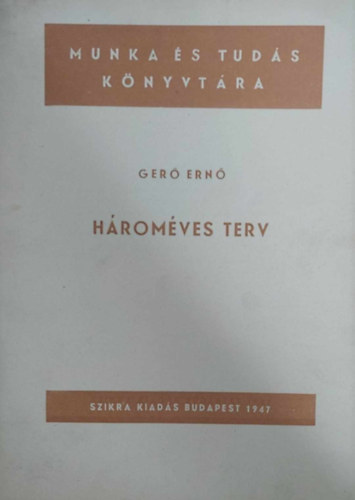 Ger Ern - Hromves terv (Munka s tuds knyvtra)