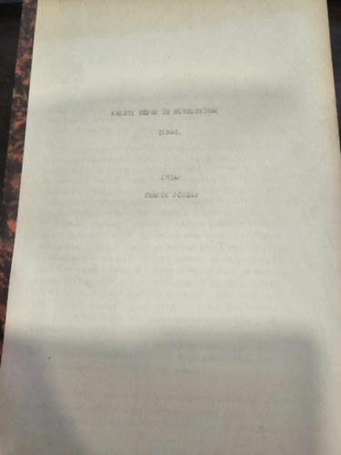 Terj�k J�zsef - Keleti n�pek �s m�velts�gek : Tibet  [ELTE Bels�-�zsiai Tansz�k]