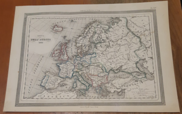 J.G. BARBIE DU BOCAGE A. VUILLEMIN J.B. CHARLE V. LEVASSEUR T. DUVOTENAY H. DUFOUR - Carta dell' Europa