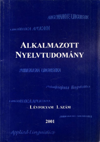 Alkalmazott nyelvtudomny I. vfolyam 1. szm