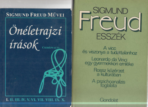 Sigmund Freud - 2 db. pszichológia (Önéletrajzi írások + Esszék)