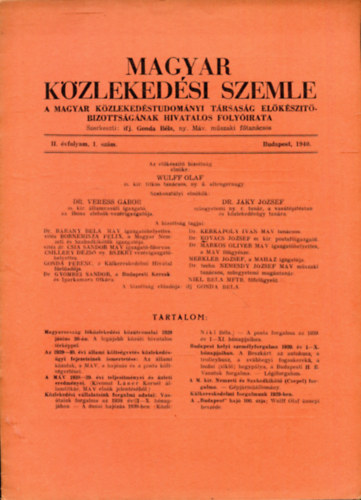 ifj. Gonda B�la - Magyar K�zleked�si szemle II. �vfolyam 1. sz�m