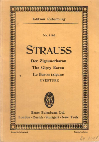 Strauss Der Zigeunerbaron The Gipsy Baron Le Baron Tzigane Overture