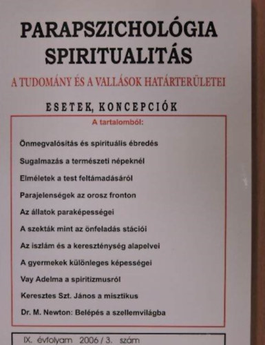 Parapszicholgia-Spiritualits 2006/3.