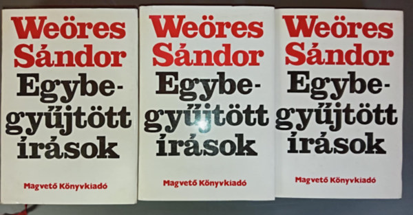 Steiner �gota  We�res S�ndor (szerk.) - We�res S�ndor Egybegy�jt�tt �r�sok 1-3.(B�v�tett kiad�s! Egyedi term�kfot�)