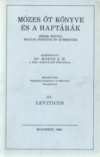 Hertz, dr. J. H. - Mzes t knyve s a Haftrk III.