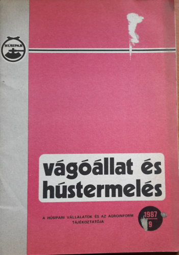 Vágóállat és hústermelés 1987/9.