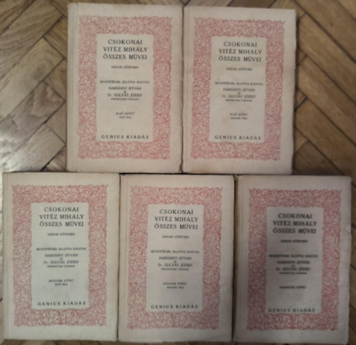 Csokonai Vitz Mihly sszes mvei I-III. (5 ktetben)- szmozott
