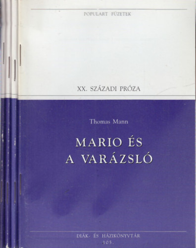 4 db. Populart füzetek: XX. századi próza (Mario és a varázsló + Dublini emberek + Odesszai történetek + A császár üzenete)