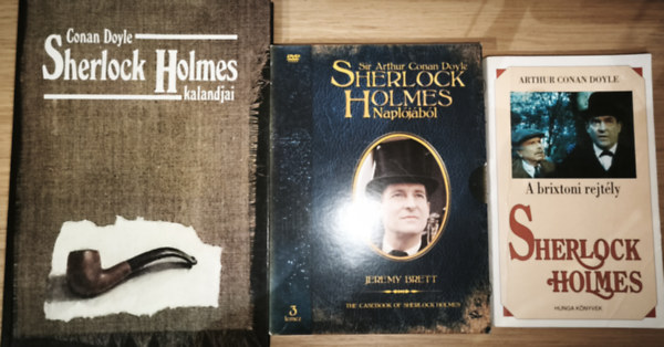 Sir Arthur Conan Doyle - 2db Sir Arthur Conan Doyle reg�ny + aj�nd�k DVD - Sir Arthur Conan Doyle-Sherlock Holmes kalandjai, A brixtoni rejt�ly + Sir Arthur Conan Doyle-Sherlock Holmes napl�j�b�l-Jeremy Brett (Lady Frances Carfax elt�n�se, A Thor h�d rejt�lye, stb