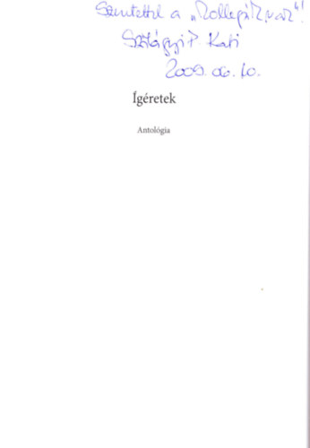 Szecsődy Péter (szerk.) - Ígéretek - dedikált