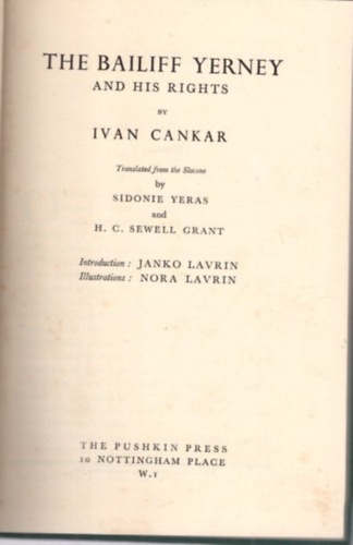Ivan Cankar - The Bailiff Yerney