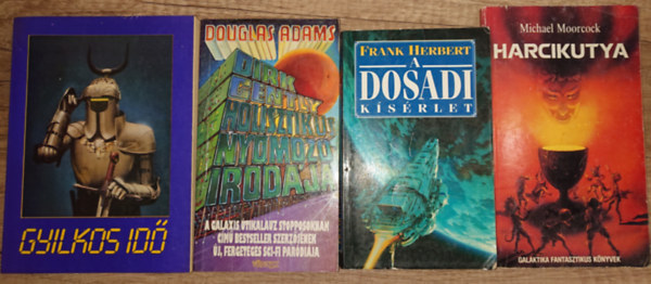 Douglas Adams, Frank Herbert, Arthur C. Clarke, Philip K. Dick Michael Moorcock - 3 sci-fi �s aj�nd�kba egy kiv�l� sci-fi antol�gia: Harcikutya, Dirk Gently holisztikus nyomoz� irod�ja, A Dosadi k�s�rlet + Gyilkos id�