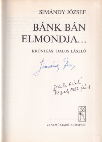 Sim�ndy J�zsef - B�nk b�n elmondja...
