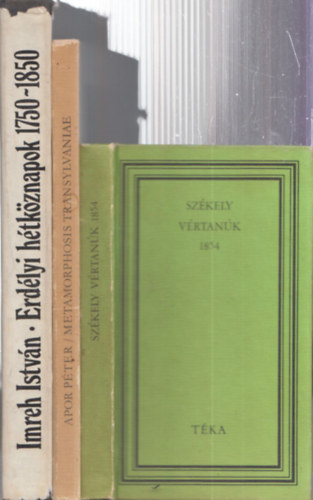 3 db knyv Erdly tmban: Szkely vrtank + Metamorphosis Transylvaniae azaz Erdlynek vltozsa + Erdlyi htkznapok