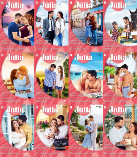 Abby Green, Annie West, Clare Connelly, Carole Mortimer, Natalie Anderson, Lee Wilkinson, Jules Bennett, Susanne James, Heidi Rice, INDIA GREY, Trish Morey, Dani Collins, Anne McAlliste Susan Mallery - TELJES 2024. vi Jlia - Vilgszerte Nr.1 romantikus regnysorozat (789.-812.): 789.-790. + 791.- 792. + 793.-794. + 795.-796. + 797.-798. + 799.-800. + 801.-802. + 803.-804. + 805.-806. + 807.-808. + 809.-810. + 811.-812.