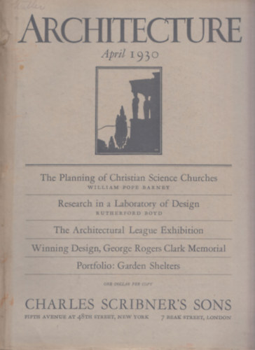 Architecture April 1930