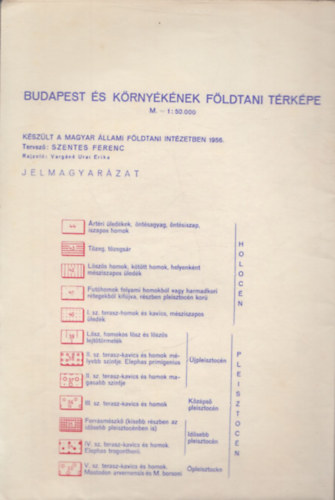 Budapest és környékének földtani térképe (1:50.000)