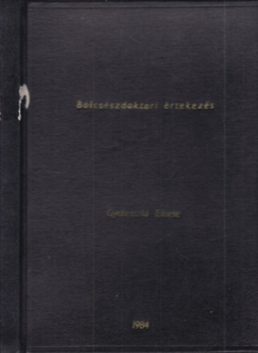 Gyebr�szki Emese - A gy�gyszer�szet �s az eg�szs�g�gy t�rt�nete a k�t vil�gh�bor� k�z�tt Magyarorsz�gon �s Szegeden (Doktori �rtekez�s)