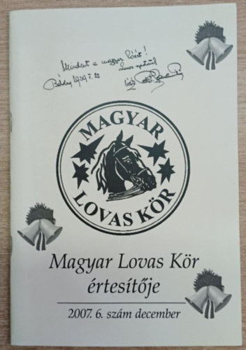 Magyar Lovas Kör értesítője 2007. 6. szám december