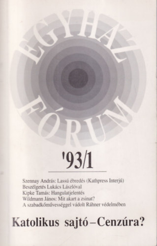 Farkas Beta Dvny Istvn - Egyhz Frum 93/1
