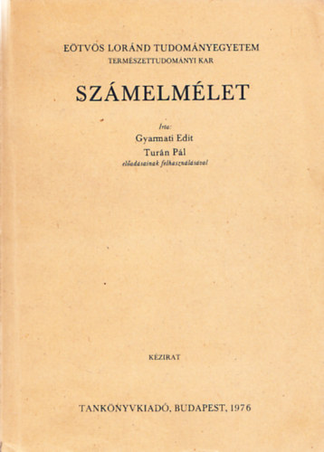 Gyarmati Edit - Számelmélet - kézirat