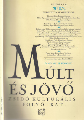 Mlt s jv (Zsid kulturlis folyirat)- 2010/3.