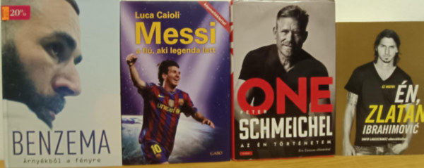 Luca Caioli, Peter Schmeichel David Lagercrantz - Futballista �letrajzi k�nyvcsomag / Peter Schmeichel - One, az �n t�rt�netem Messi, Benzema - �rny�kb�l a f�nyre, �n, Zlatan Ibrahimovic