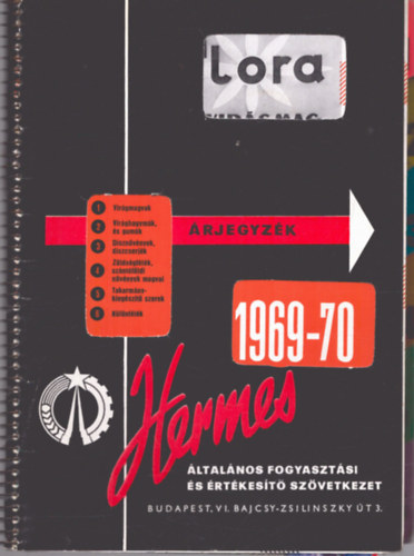 Tbb szerkeszt - Hermes rjegyzk katalgus 1969-70