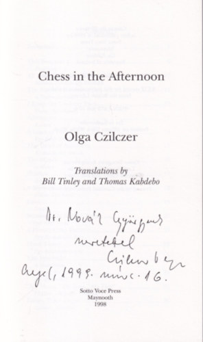 Czilczer Olga - Chess in the Afternoon- dediklt