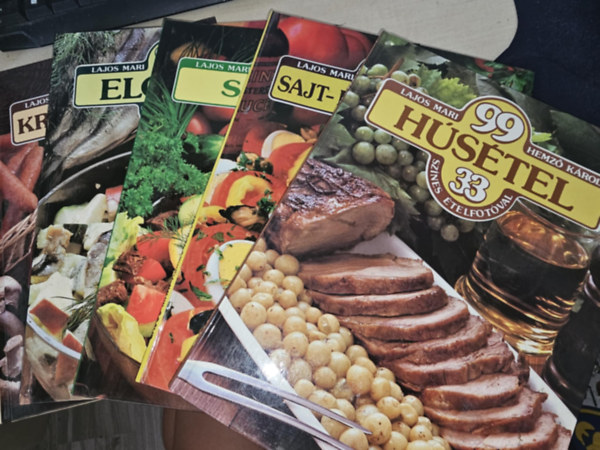 Lajos Mari- Hemz� K�roly - 5db szak�csk�nyv, K�NYVMENT� AJ�NLAT: 99 krumplis �tel+ 99 el��tel+ 99 sal�ta+ 99 sajt- �s toj�s�tel+ 99 h�s�tel 33 sz�nes �telfot�val