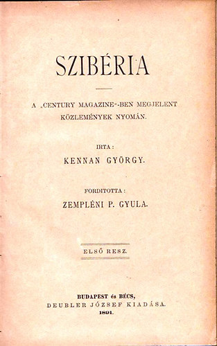 Kennan György - Szibéria