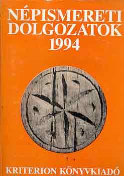 V. András János (szerk.) - Népismereti dolgozatok 1994