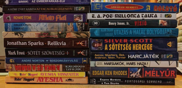 20 db Sci-Fi, Fantasy regény, vegyes, címek a terméklapon