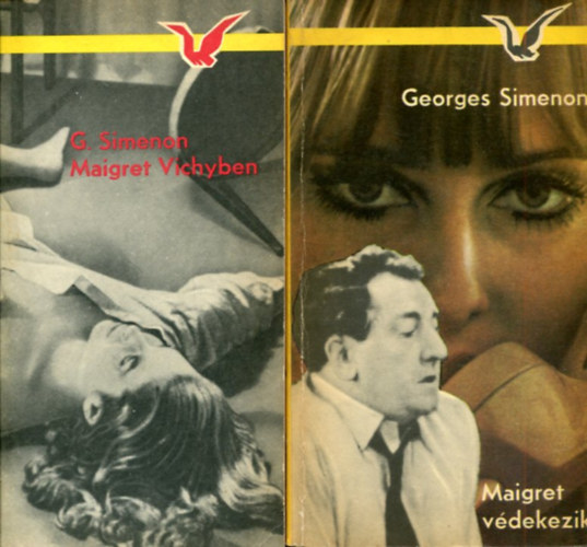 Georges Simenon - 2 db Georges Simenon k�tet: Maigret v�dekezik - Maigret Vichyben