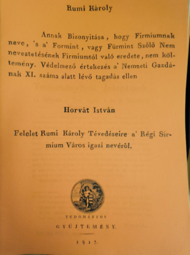 Tudom�nyos gy�jtem�ny