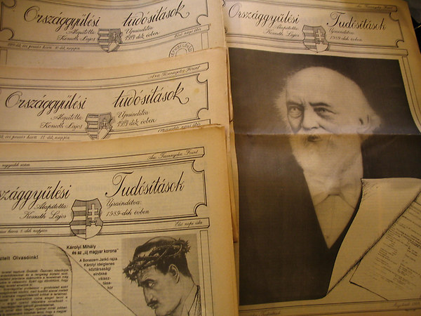 Tud�s�t�sok Kiad� - Orsz�ggy�l�si tud�s�t�sok I. �vf. 1-19. sz�m, 1989. jan. 10-j�n. 30.