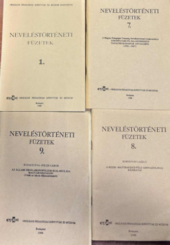 Kov�cs �va-P�cze G�bor Kordov�n L�szl� - Nevel�st�rt�neti f�zetek :1,7,8,9. sz�m