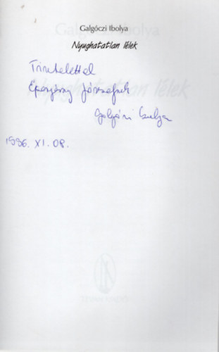 Galgóczi Ibolya - Nyughatatlan lélek-versek-dedikált