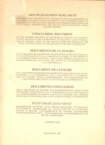 Concluding document (6 nyelven)